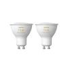 White Ambiance LED-reflektorpære GU10 4,2 W, 2-pak^Philips Hue Clearance