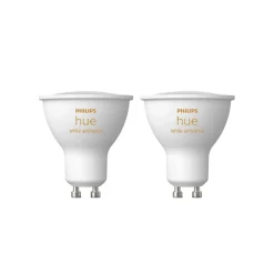White Ambiance LED-reflektorpære GU10 4,2 W, 2-pak^Philips Hue Clearance