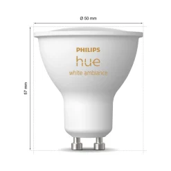White Ambiance LED-reflektorpære GU10 4,2 W^Philips Hue Outlet