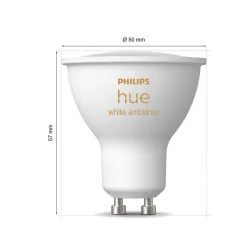 Philips Hue Dæmpbar Led-Pære|Smarte Lyskilder>White Ambiance GU10 4,2W reflektorpære, 3 stk.