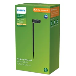 Philips LED solcelle jordspydslys Vynce, hoved 10,5 x 10,5 cm