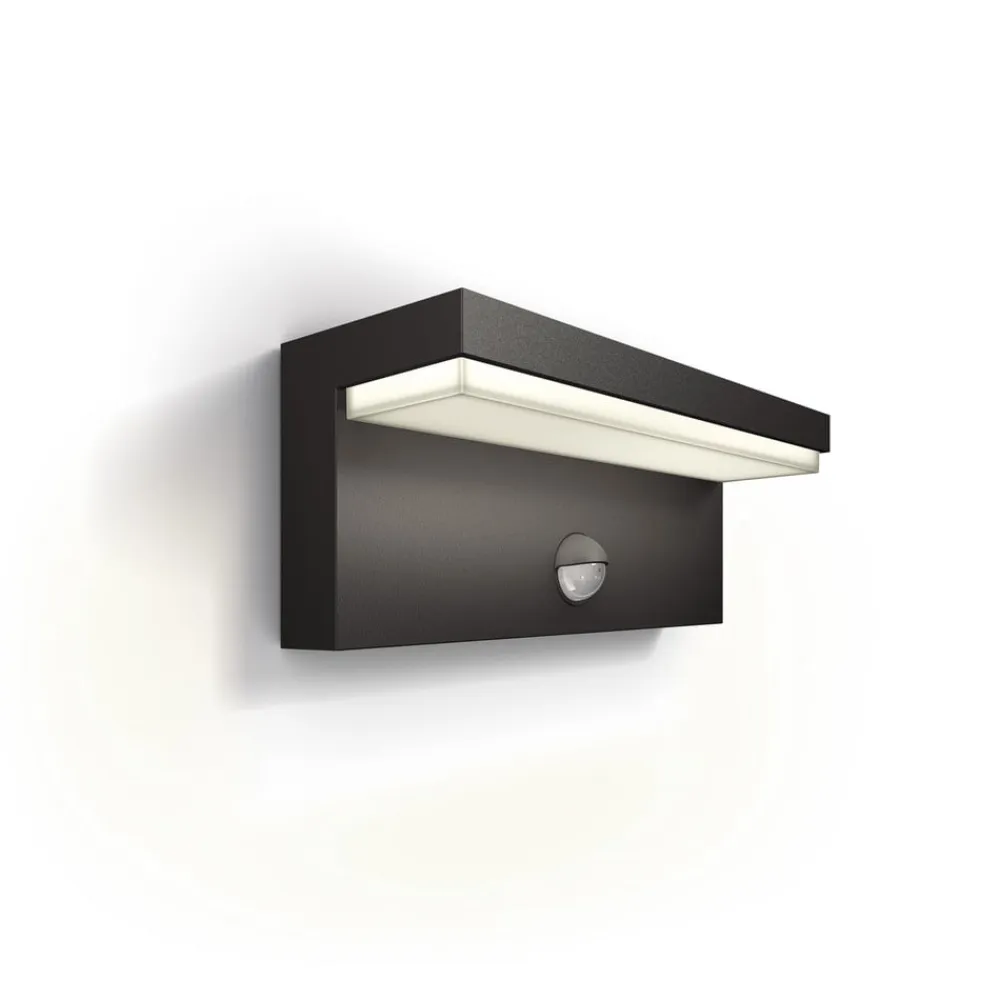Philips LED udendørs væglampe Bustan UE, sensor, 4.000 K
