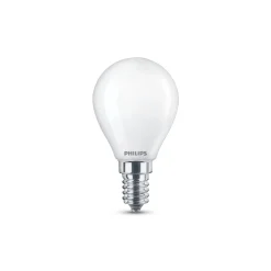 Philips LED-dråbepære E14 4,3 W 2.700 K opal 2 stk