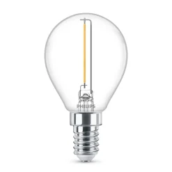 Philips Filament Pære|Led Pærer>LED-dråbepære E14 P45 1,4W klar