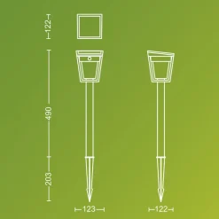 Philips Solcelle Lampe Med Sensor|Solcellelamper>LED-lampe med jordspyd Nissa UE, plast, IP44