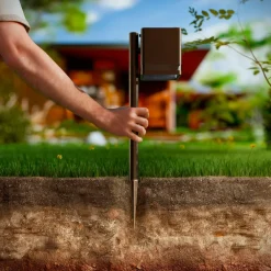 LED-lampe med jordspyd Virona, sort, IP44^Philips Discount