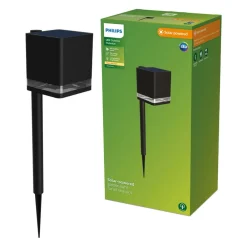 LED-lampe med jordspyd Virona, sort, IP44^Philips Discount