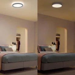 Philips LED-loftlampe Aio RD sort Ø 30 cm fjernbetjening