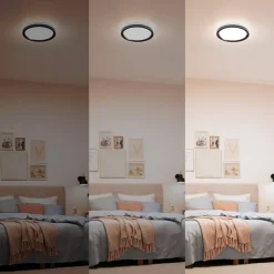 Philips LED-loftlampe Aio RD sort Ø 30 cm fjernbetjening