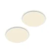 Philips LED-loftlampe SuperSlim 2-pak IP44 Ø 25 cm 4.000 K