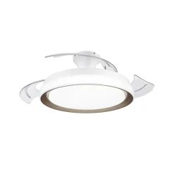 LED-loftventilator Bliss, guld/hvid, støjsvag, CCT^Philips Clearance