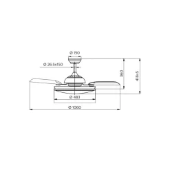 Philips LED-loftventilator Bliss, hvid/hvid, støjsvag, CCT