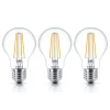 Philips LED-pære Classic E27 A60 7W 827 klar 3stk.