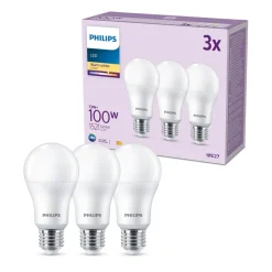 LED-pære E27 13 W 1.521lm 2.700 K mat 3^Philips Discount