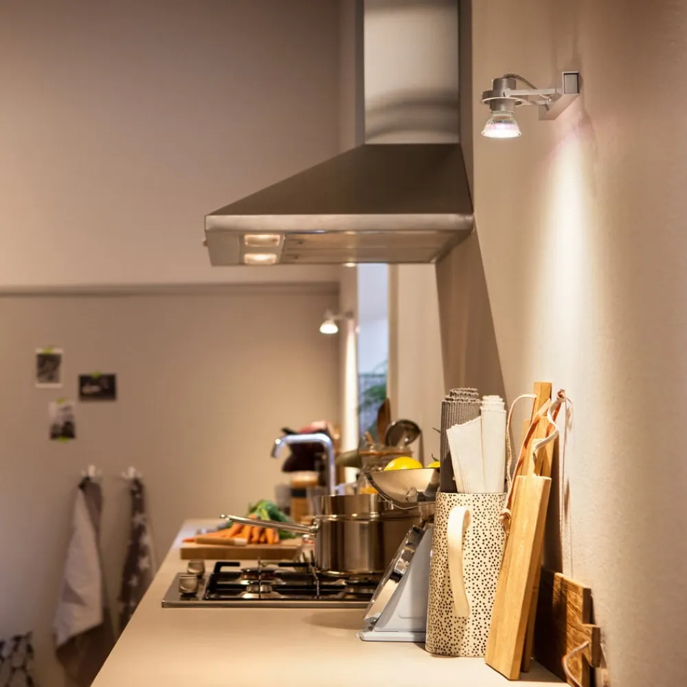 Philips Led Pærer>LED-pære GU10 3,5W 255lm 827 klar 36° 6stk