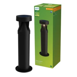 LED-sokkellampe Avery, sort, IP44^Philips Hot