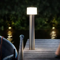 Philips LED-sokkellampe Otis UE, stål, IP44