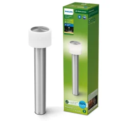 Philips LED-sokkellampe Otis UE, stål, IP44