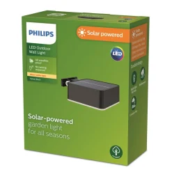 LED-solcelle-væglampe Vynce, hoved 10,5 x 10,5 cm^Philips Hot