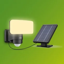 LED-udendørs spotlampe Tylus, sort 3.000K sensor^Philips Discount