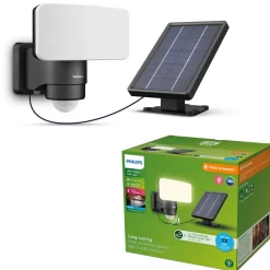 Philips LED-udendørs spotlampe Tylus, sort 5.000K sensor