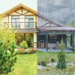 LED-udendørs væglampe Virona, sort, IP44^Philips Clearance