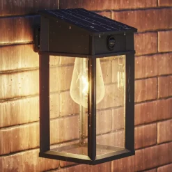 Philips Solcelle Lampe Med Sensor>LED-udendørs væglampe Geri UE Sensor, kantet, IP44