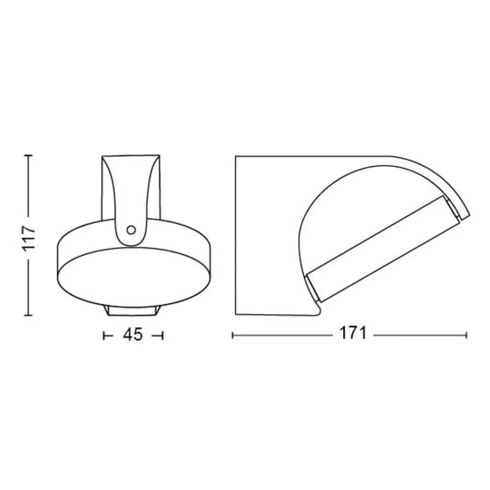 Mimosa udendørs LED-væglampe, justerbar^Philips Hot