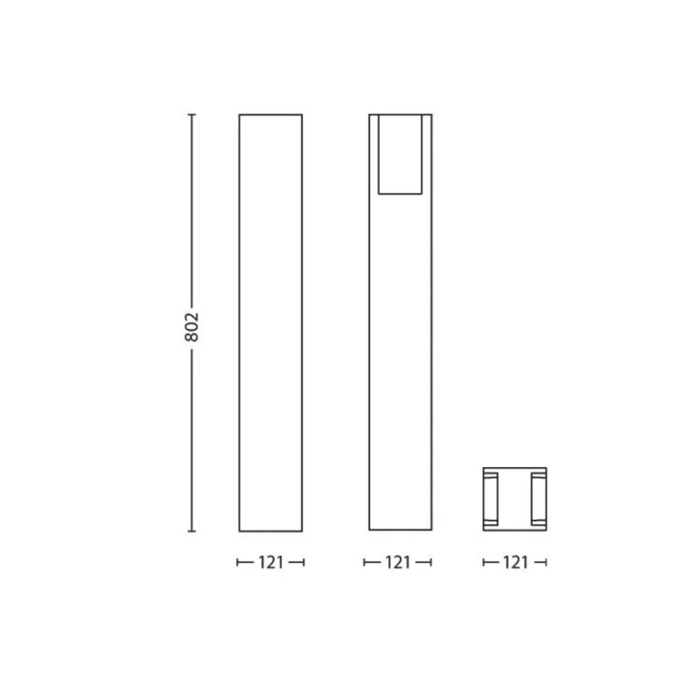 myGarden Bridge vejlampe E27 antracit^Philips Best