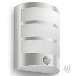 Python udendørs LED-væglampe med sensor, stål^Philips New