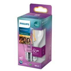 Philips SceneSwitch E27 LED-pære 7,5 W glødetråd