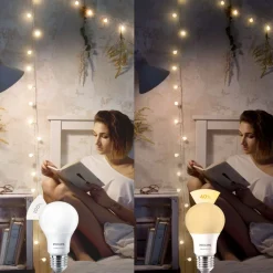 Philips SceneSwitch E27 8W LED-pære 2.700K mat