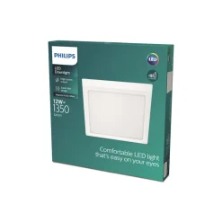 Philips Slim Surface LED 4.000 K kantet 21cm hvid