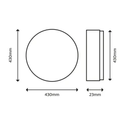 Philips SuperSlim loftlampe 2.700K Ø42cm sort