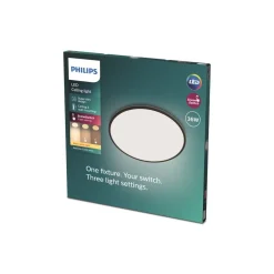 SuperSlim loftslampe 2.700K Ø54cm sort^Philips Best