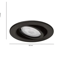 udendørs indbygningslampe Fresco, sort, stål, GU10^Philips