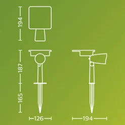 Philips Solcellelamper|Udendørs Spot><noscript><img width=