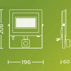 udendørs LED-spot Lois UE Sensor, 24 W, 3.000 K IP65^Philips Clearance