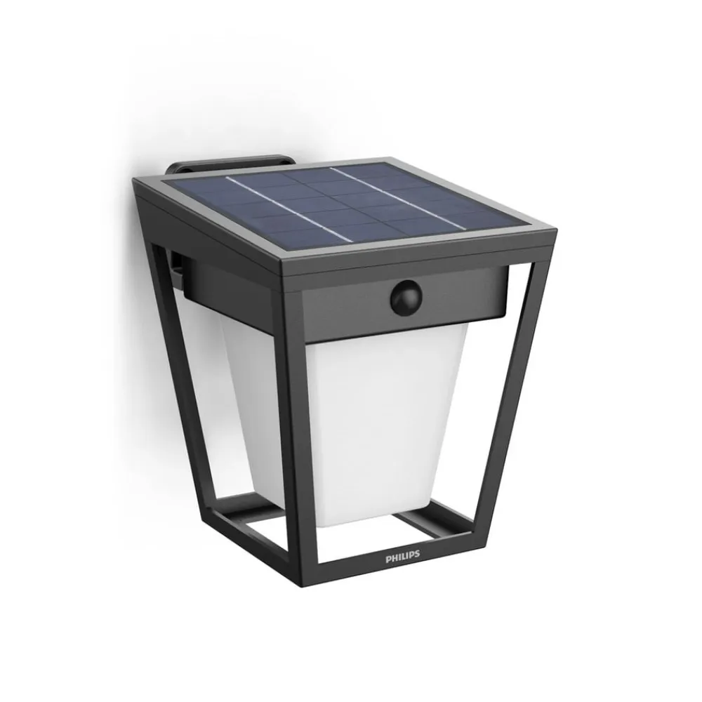 Philips Solcelle Lampe Med Sensor|Solcellelamper>udendørs LED-væglampe Nissa UE, plast, IP44