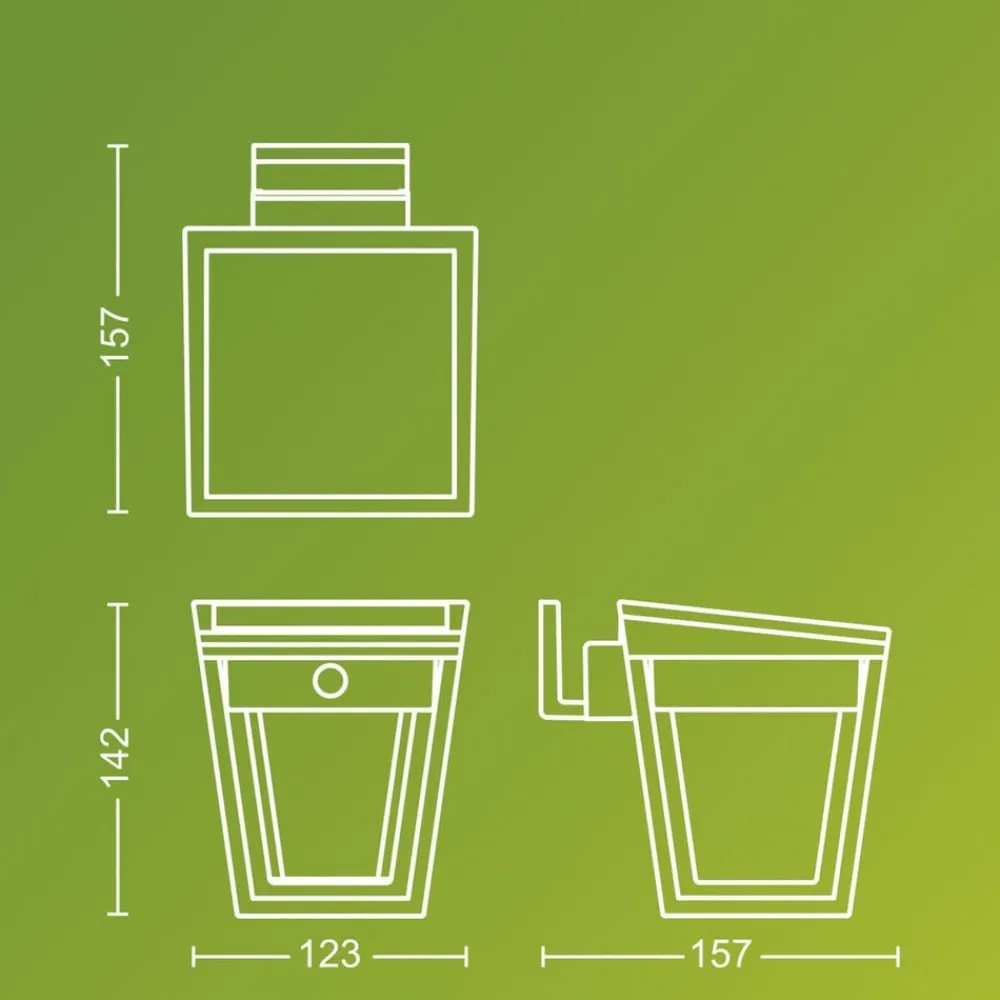 Philips Solcelle Lampe Med Sensor|Solcellelamper>udendørs LED-væglampe Nissa UE, plast, IP44