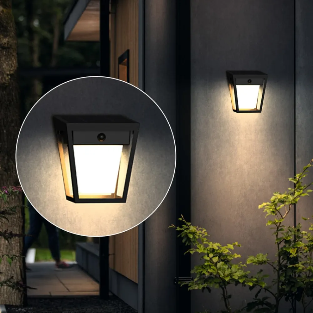 Philips Solcelle Lampe Med Sensor|Solcellelamper>udendørs LED-væglampe Nissa UE, plast, IP44