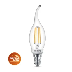 WarmGlow LED-pære BA35 3,4 W 2.700 K, Ra90^Philips Discount