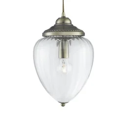 Searchlight Pineapple pendellampe, antik messing