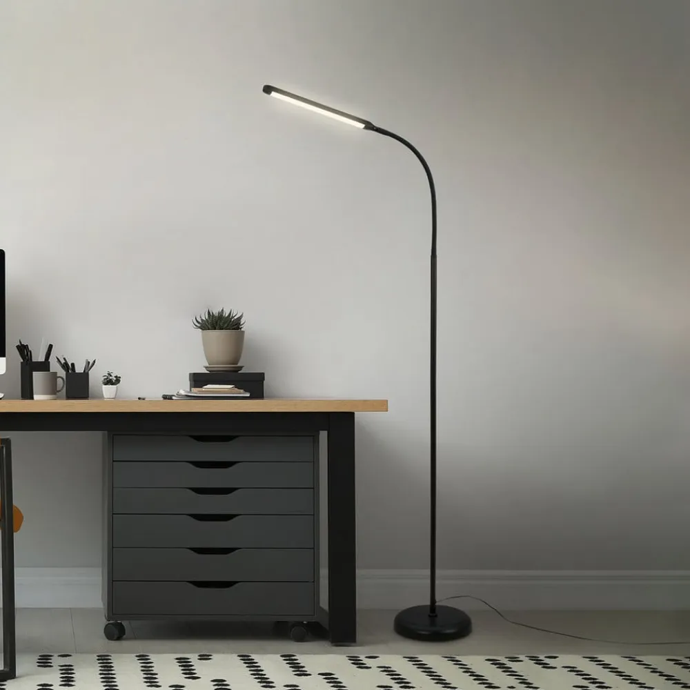 Briloner Pivaz LED-gulvlampe justerbar berøringsdæmper sort