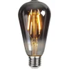 STAR TRADING Plain Smoke E27 ST64 LED-pære 1,8 W, 2.100 K 80 lm