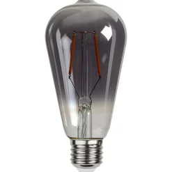 STAR TRADING Plain Smoke E27 ST64 LED-pære 1,8 W, 2.100 K 80 lm