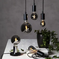 STAR TRADING Plain Smoke E27 ST64 LED-pære 1,8 W, 2.100 K 80 lm