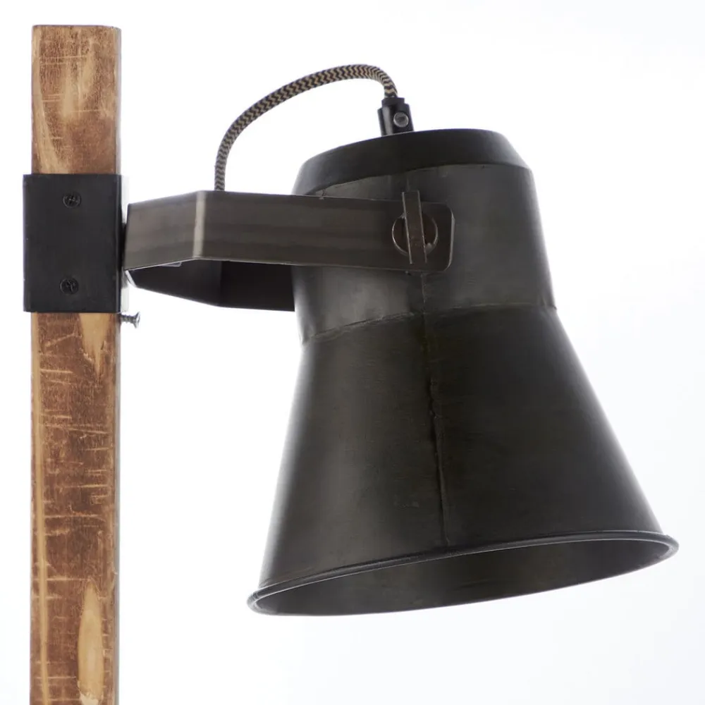 Brilliant Plow bordlampe, sort/mørkt træ