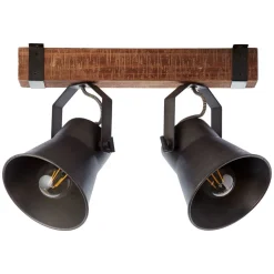 Brilliant Loftlamper|Loftlamper>Plow loftspot, sort/mørkt træ