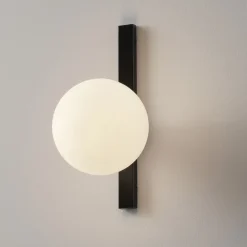 Eco-Light Pluto væglampe, 1 lyskilde, sort/hvid, afbryder